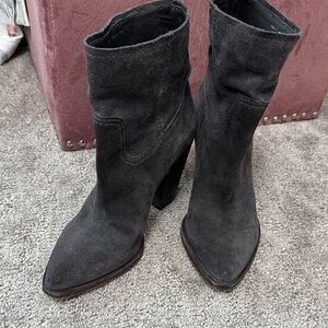Dolce Vita Charcoal Suede Ankle Boots
